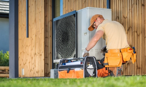 HVAC technician performing AC Installation in Vancouver WA